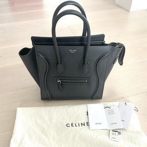 Black Celine Micro Luggage